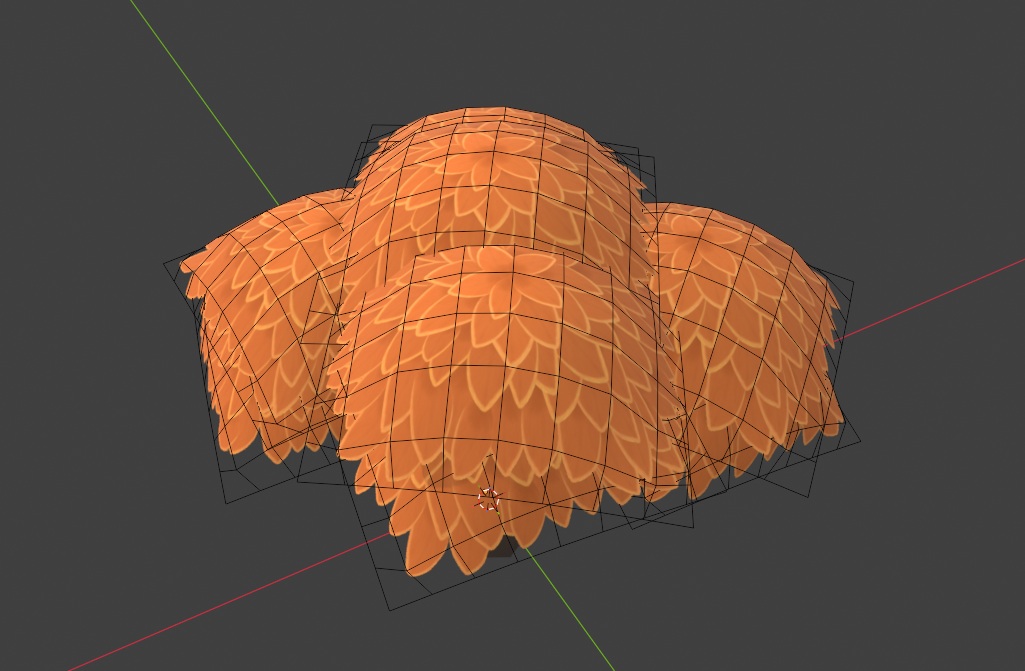 Screenshot of the tree in Blender